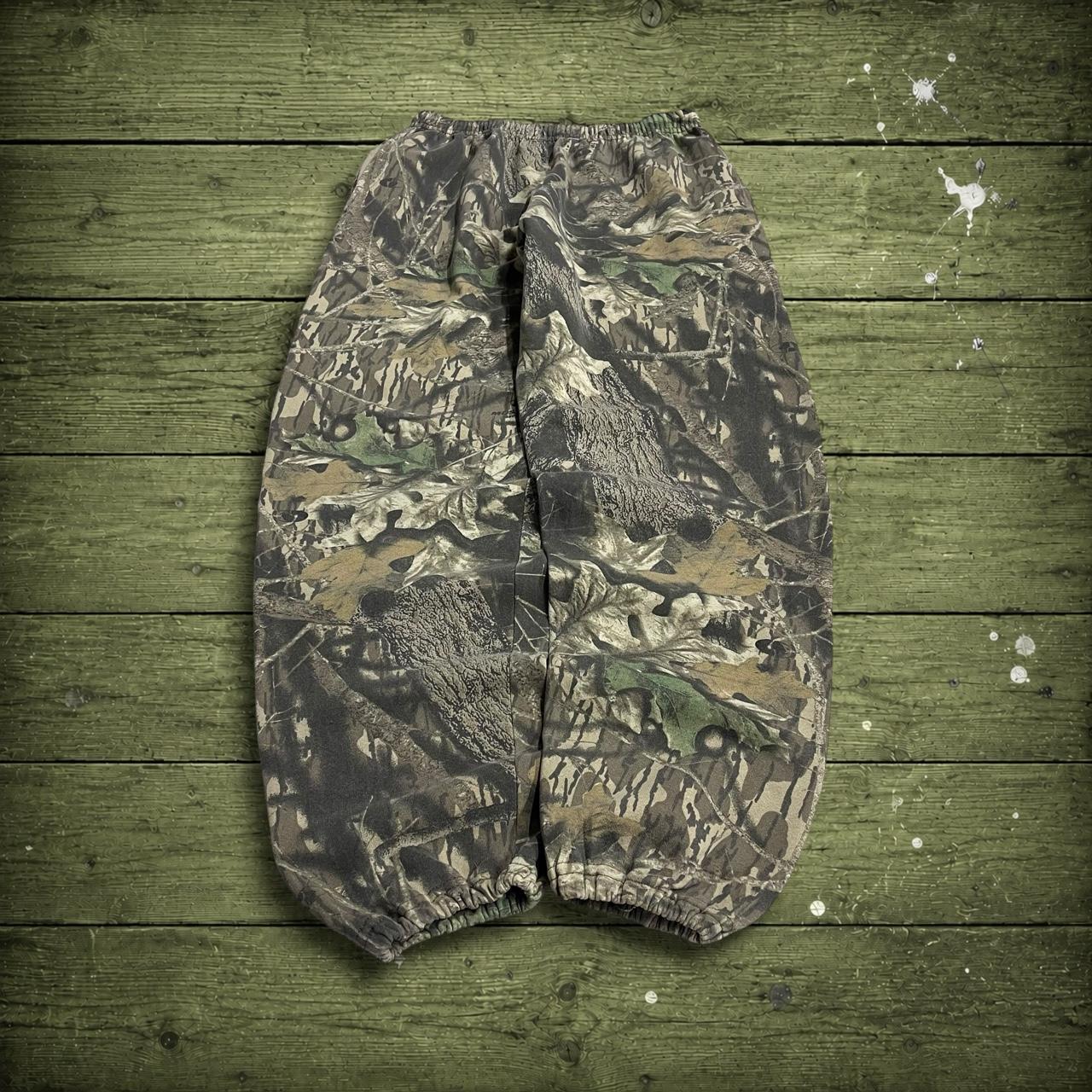 Jerzees Realtree camo joggers y2k khaki L Camouflage sweatpants, elasticated & drawstring waist