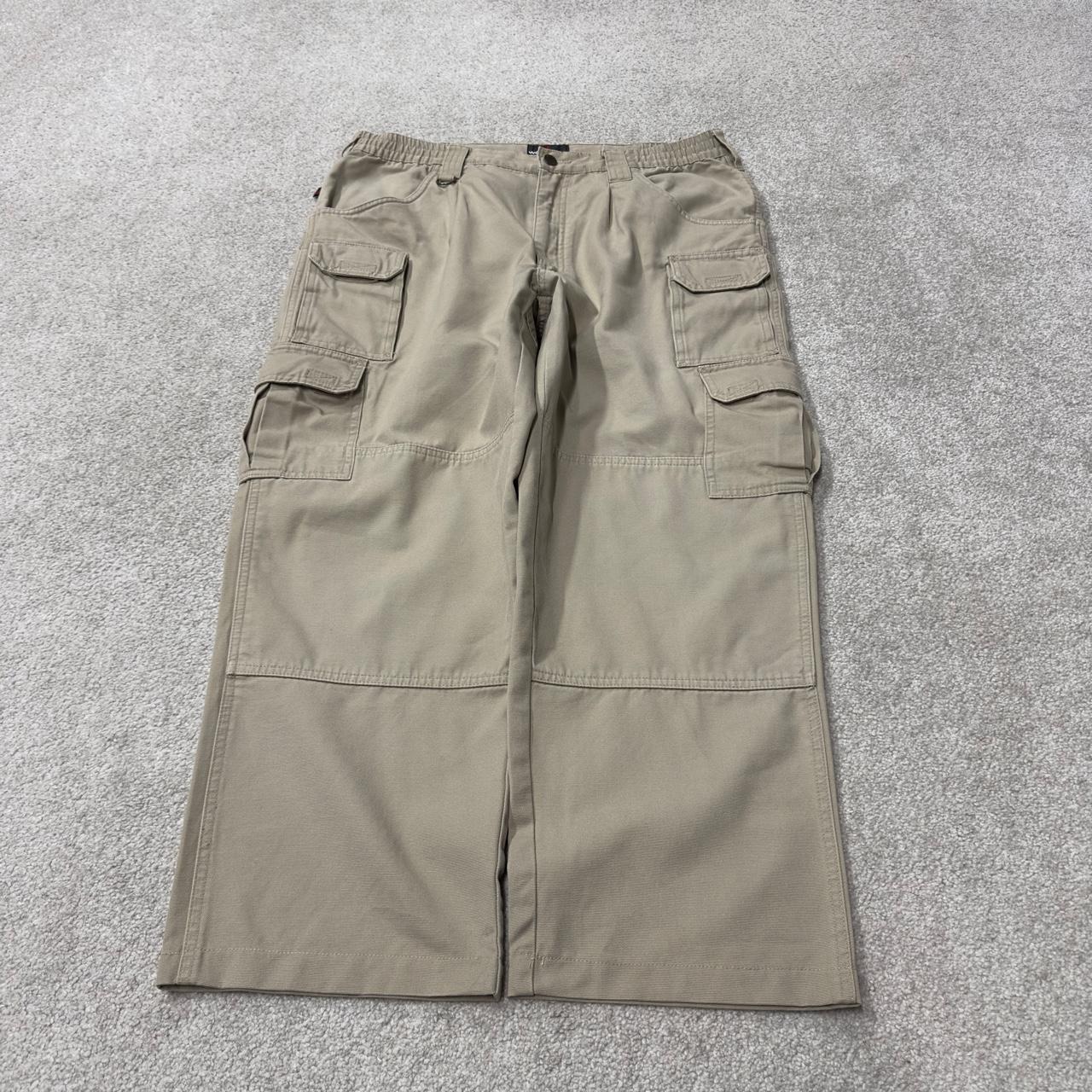 Woolrich baggy carpenter jeans y2k wide leg beige Loose leg skater style utility workwear pants