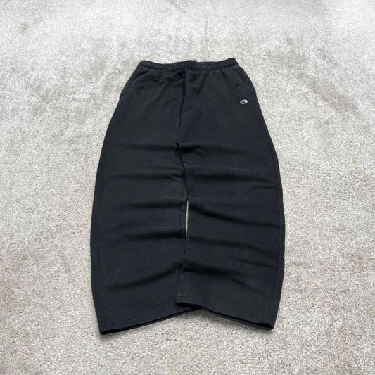 Vintage y2k Champion sweatpants joggers black Loose leg embroidered drawstring gym track pants