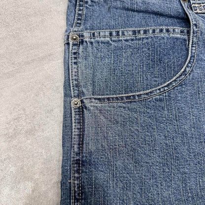 Y2K Denim Skate Jorts W30 PLUGG loose large rear pocket y2k style skater shorts