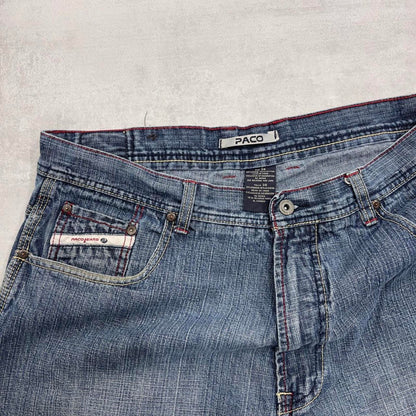 Baggy PACO jorts W38 long wide leg 90s style skater shorts