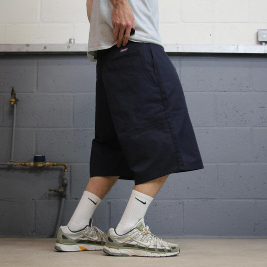 Dickies wide baggy shorts carpenter navy Twill chino skater style shorts wide loose leg