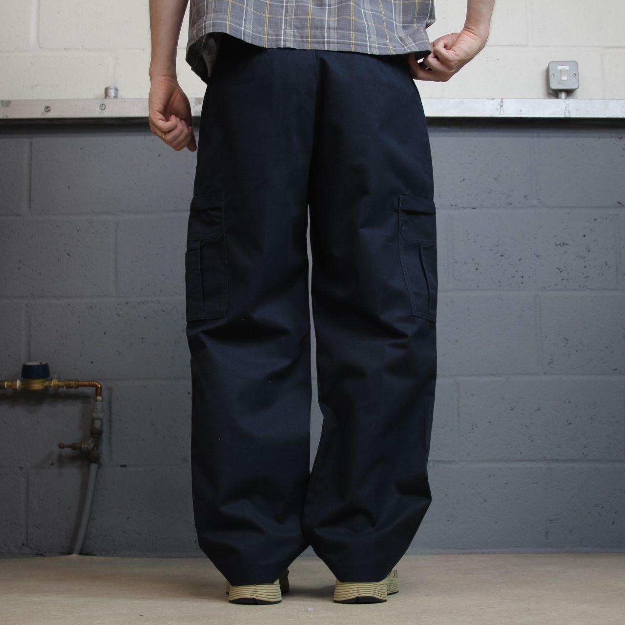 Dickies baggy cargo pants y2k navy W34L30 wide leg Loose fit skater surf pants