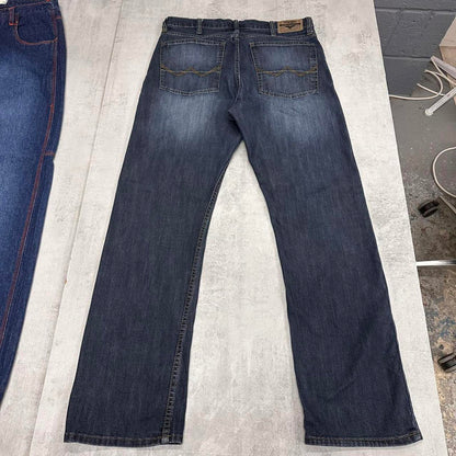 Blue Wrangler jeans W34L30 slim straight fit denim pants