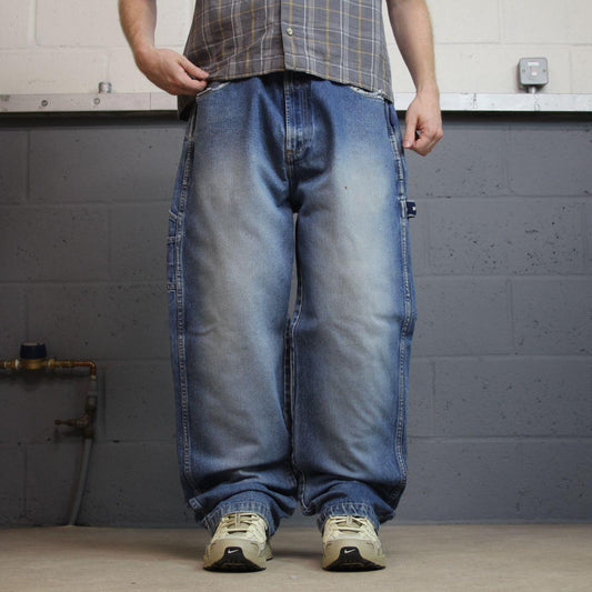 Y2K Phat Farm baggy carpenter jeans W36L31 blue denim Thick heavy denim skater style work pants