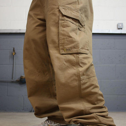 Vintage Carhartt cargo pants khaki 90s skater style W40L32 loose leg carpenters