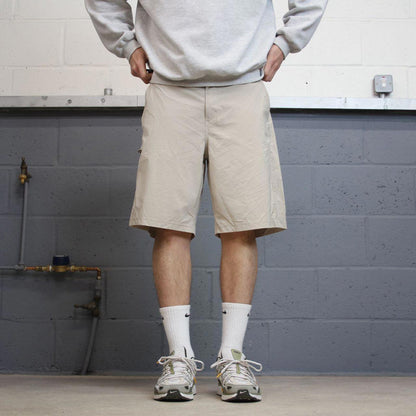 Y2K Columbia PFG cargo tech shorts beige Loose mesh lined utility summer fishing shorts