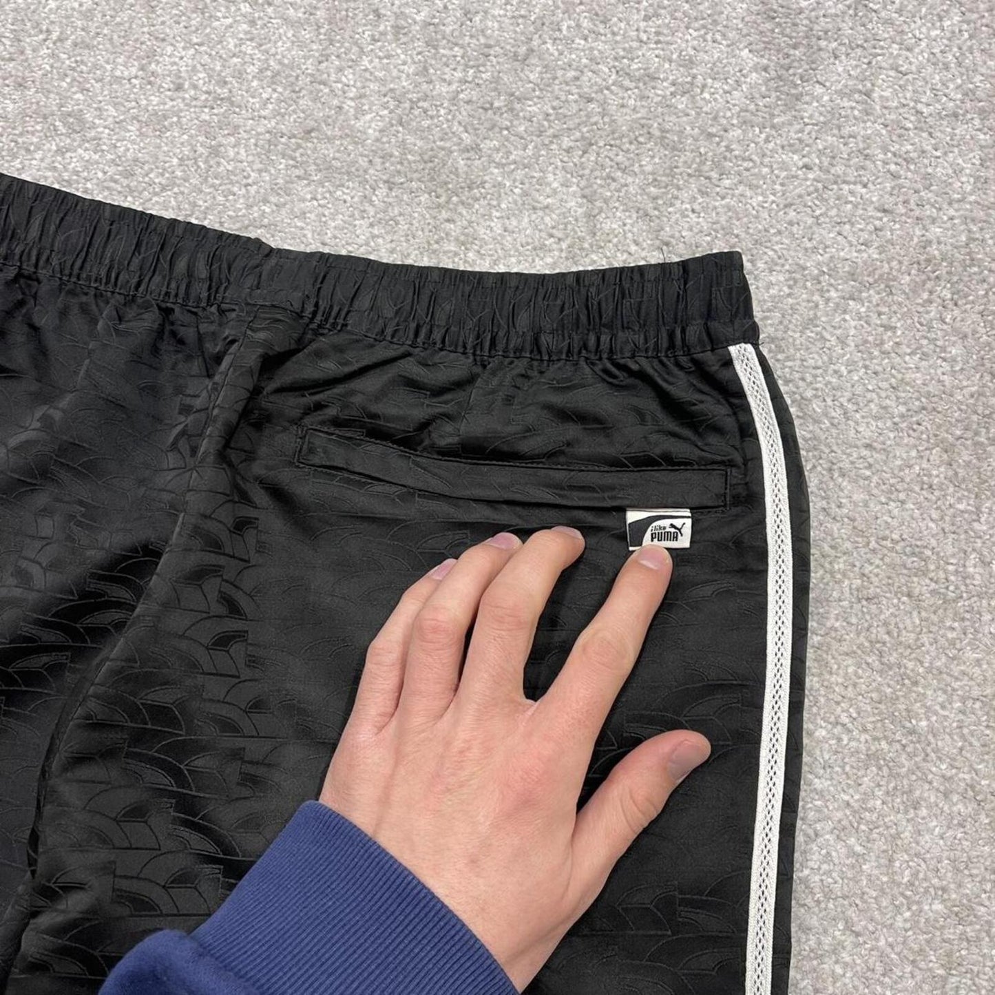 Y2k Puma tracksuit bottoms stripe black