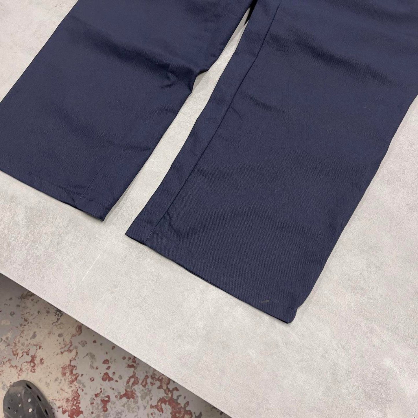 Baggy Red Kap cargo pants W32L30 navy loose wide leg y2k style double knee carpenter trousers