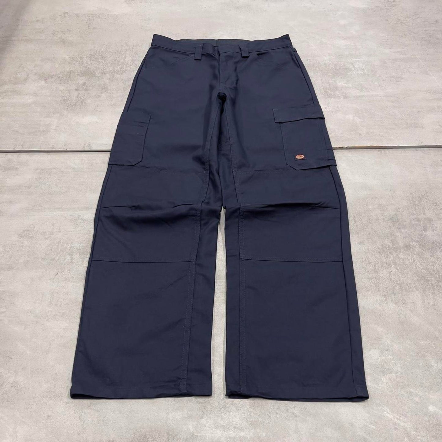 Baggy Red Kap cargo pants W32L30 navy loose wide leg y2k style double knee carpenter trousers