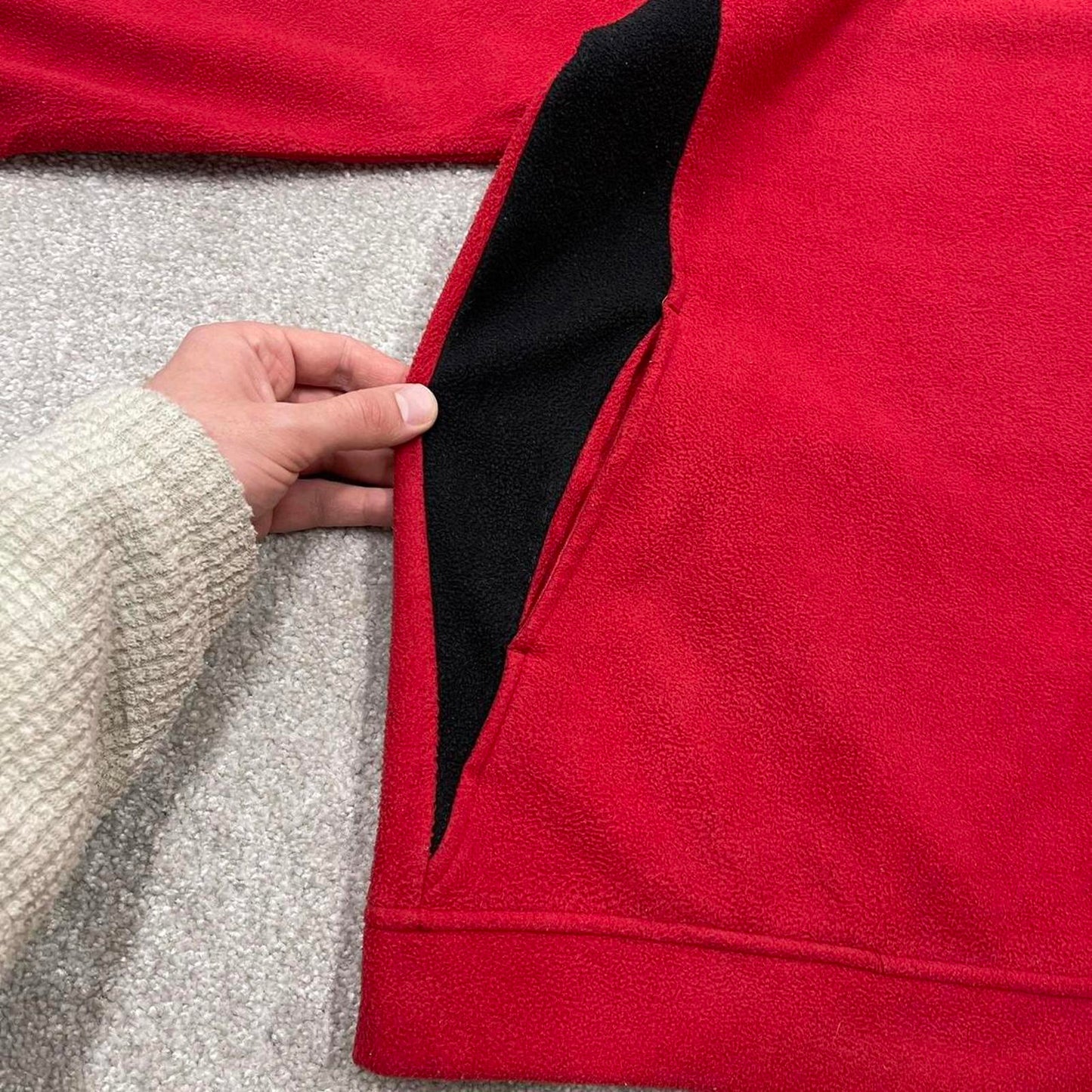 00s Izod technical fleece XL Men's Red y2k style 1/4 zip autumn pull over Sportswear