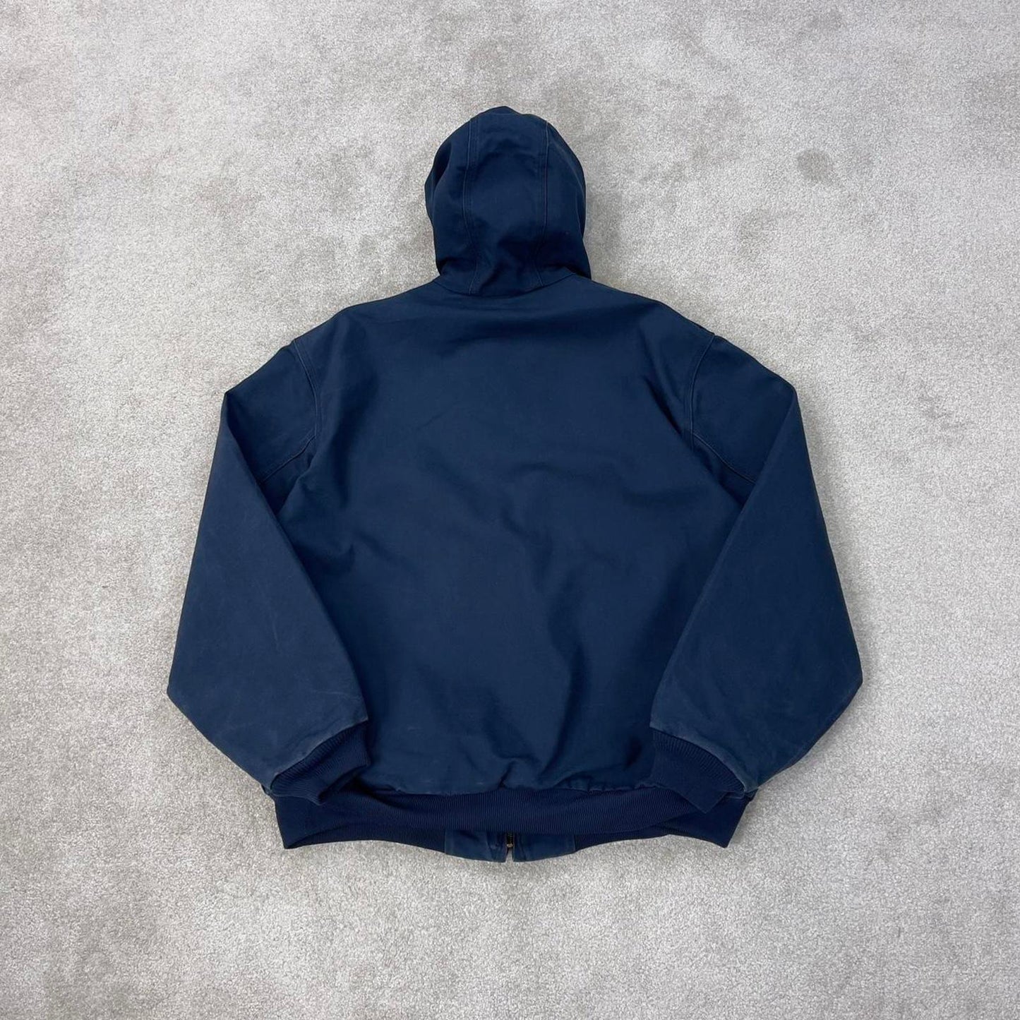 Vintage navy Carhartt hooded active jacket XL canvas bomber
