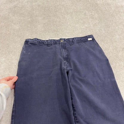 Y2K Dickies chino work pants faded navy Loose flex chino style skate trousers