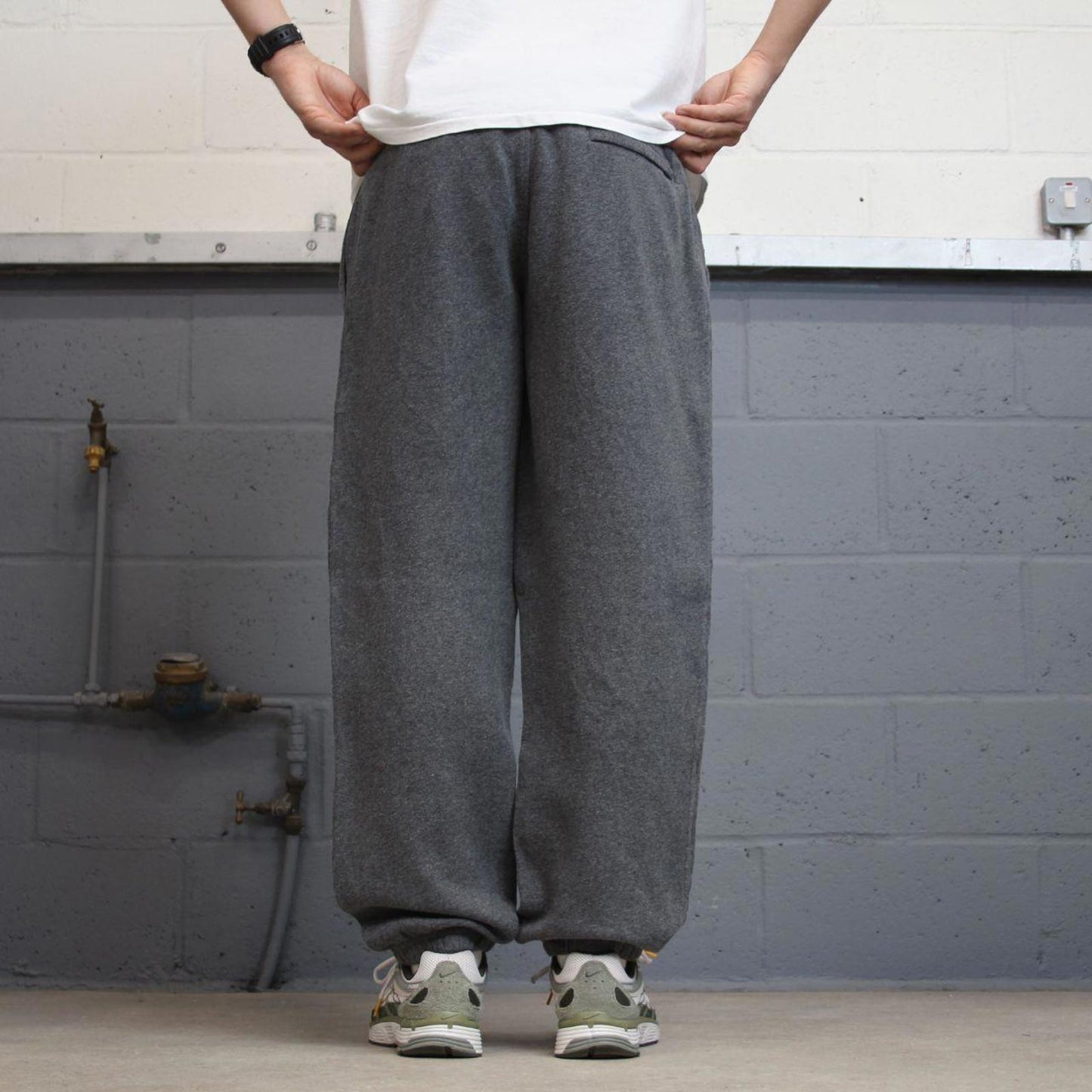 Y2k Fila grey joggers tracksuit bottoms XL 00s style sportswear track pants loose casual gym wear
