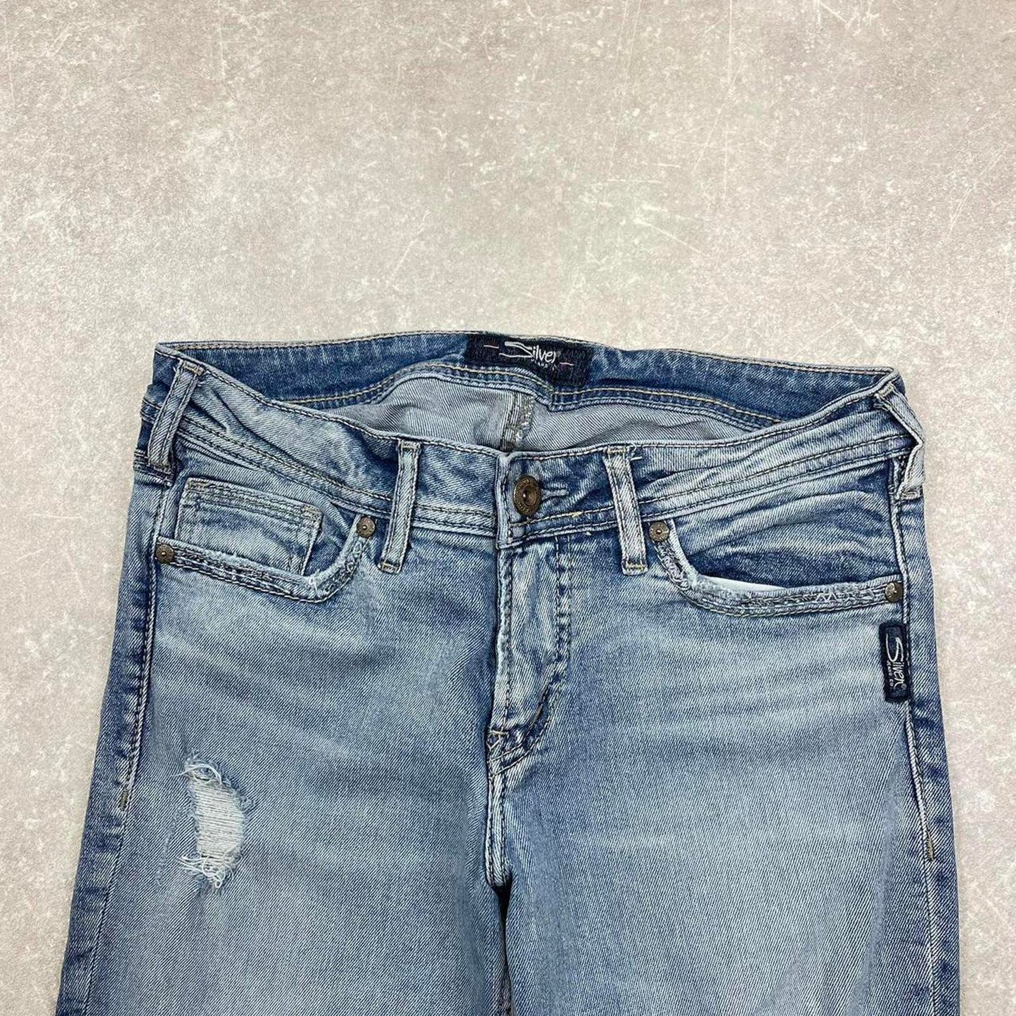 Blue embroidered Silver jeans W30L30 Skinny denim skate jeans embroidered designs