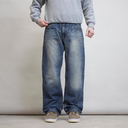 Y2K Enyce jeans Loose W36L32 denim skate pants embroidered design