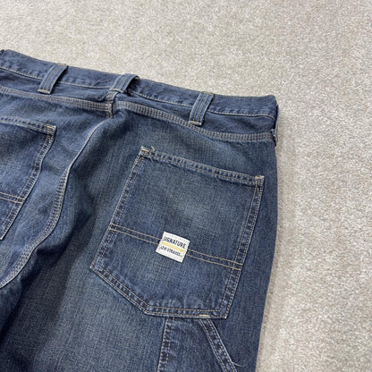 Baggy Levi’s carpenter jeans Y2K blue denim Levi’s loose leg 2000s style cargo pants