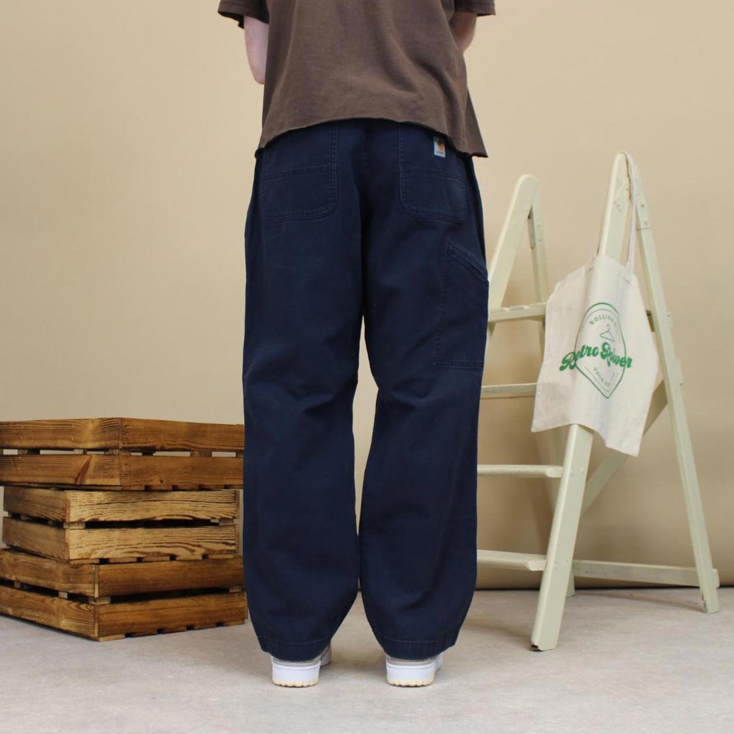 Navy Carhartt Carpenter pants W36L30 relaxed fit 90s style skater cargos workwear