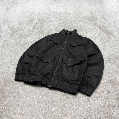 00s Billabong technical bomber jacket L men's y2k style black winter full zip up coat