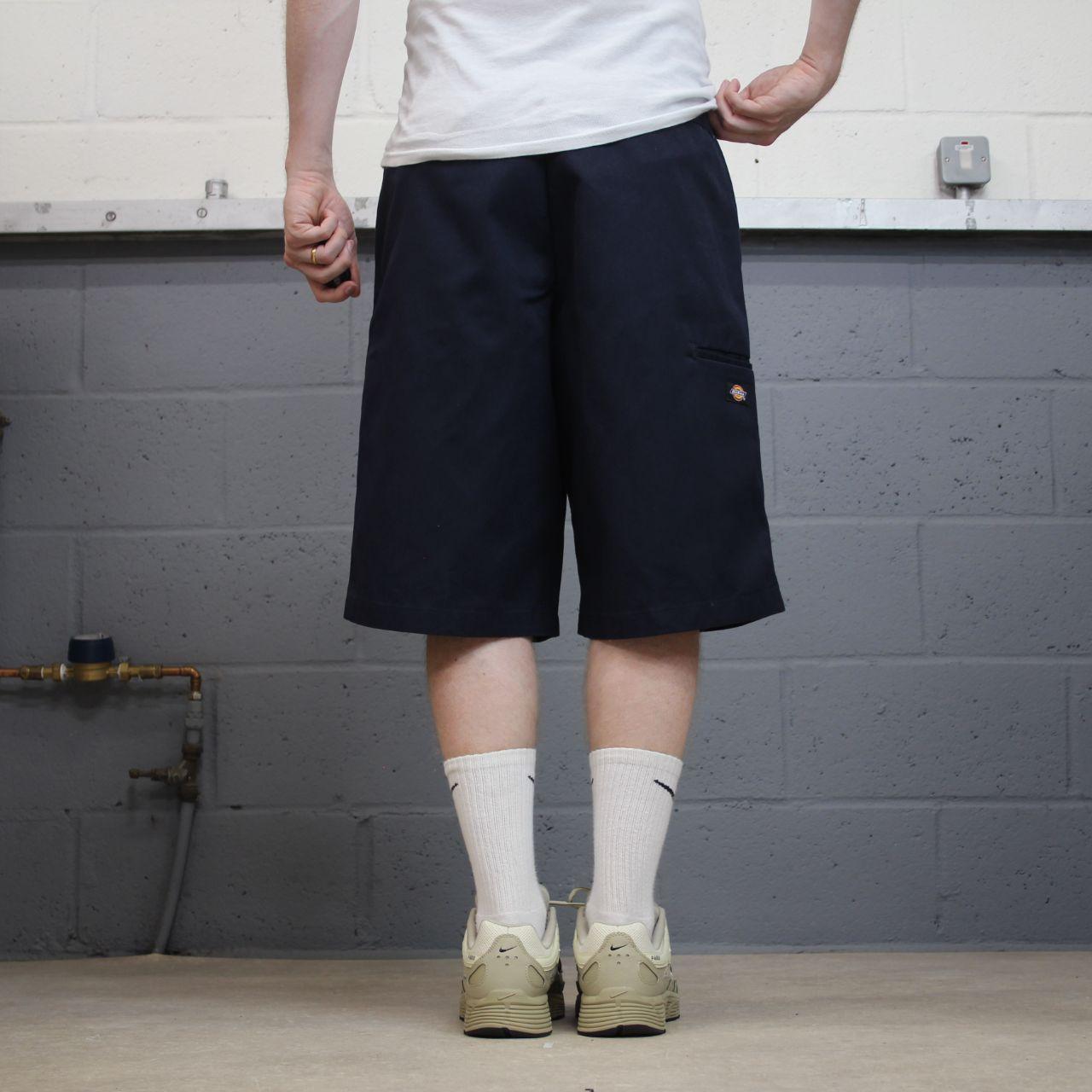 Dickies carpenter shorts long leg navy Twill chino skater style shorts loose long leg
