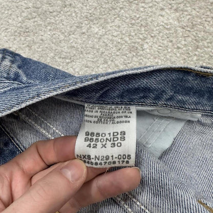 Vintage Wrangler jeans denim pants blue Loose straight leg 5 pocket 100% cotton denim jeans
