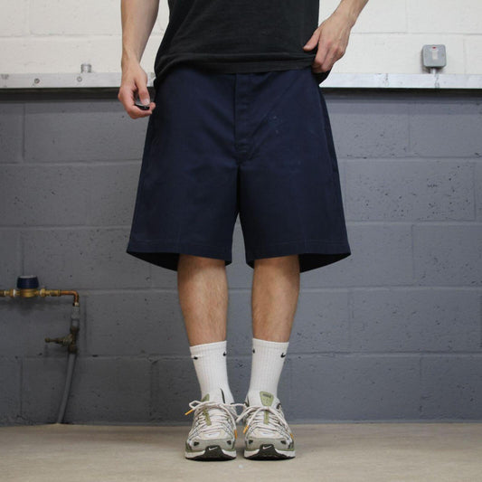 Baggy Dickies chino shorts navy Twill chino skater style shorts loose leg