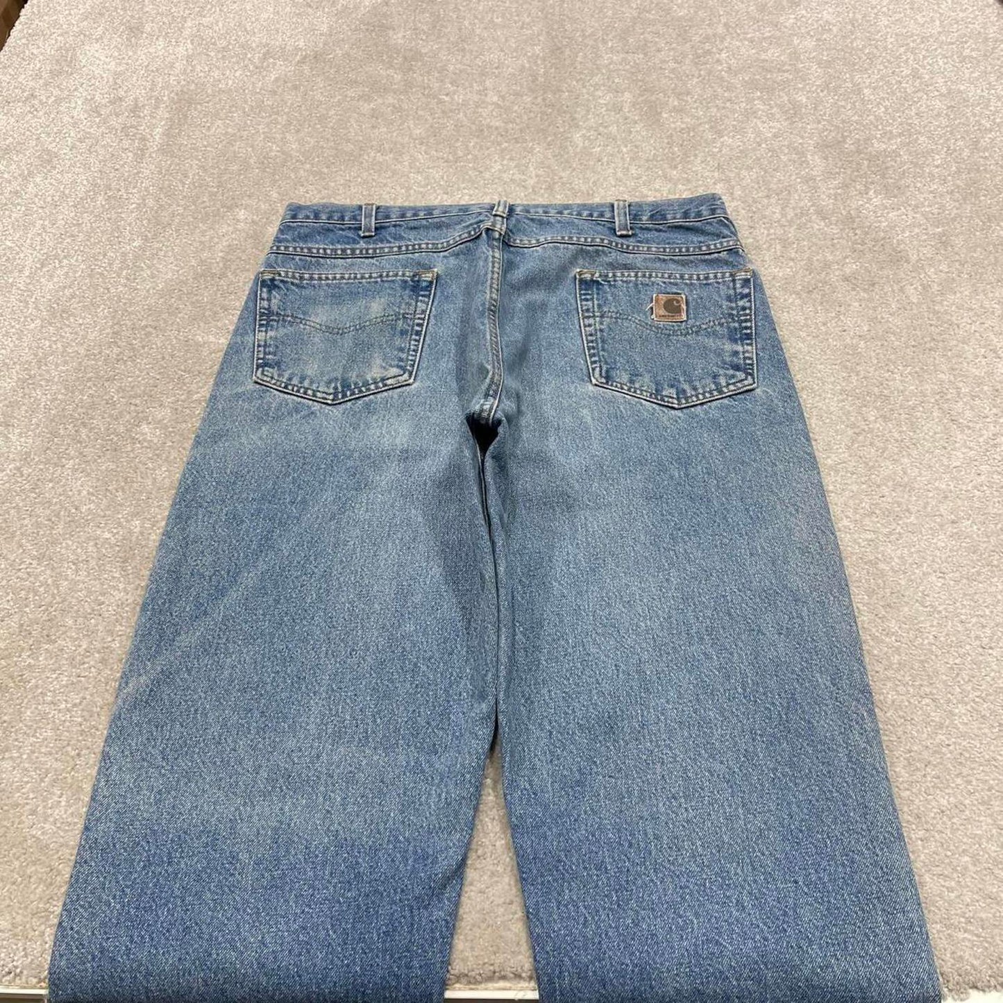 Vintage Carhartt jeans denim work pants blue 38x32 Loose relaxed fit skate style workwear pants