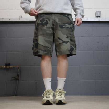 Dickies camo cargo shorts relaxed khaki Workwear skater style shorts loose leg