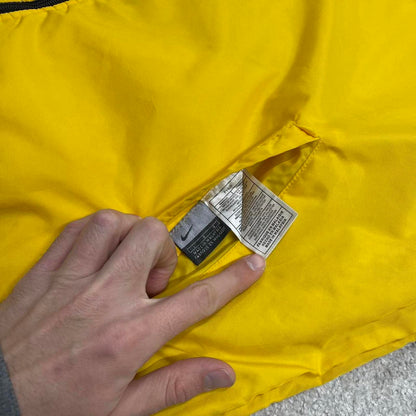 00s Nike technical windbreaker jacket reversible L men's y2k style yellow grey full zip hooded coat
