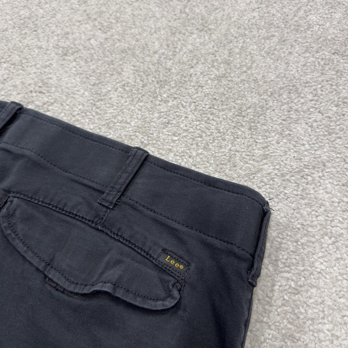 Lee cargo pants y2k black Straight leg utility stretch workwear style trousers