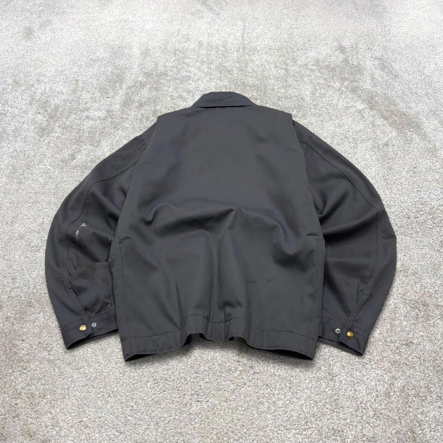 Carhartt chore jacket grey 90s style L Tall loose quilt lined workwear overcoat