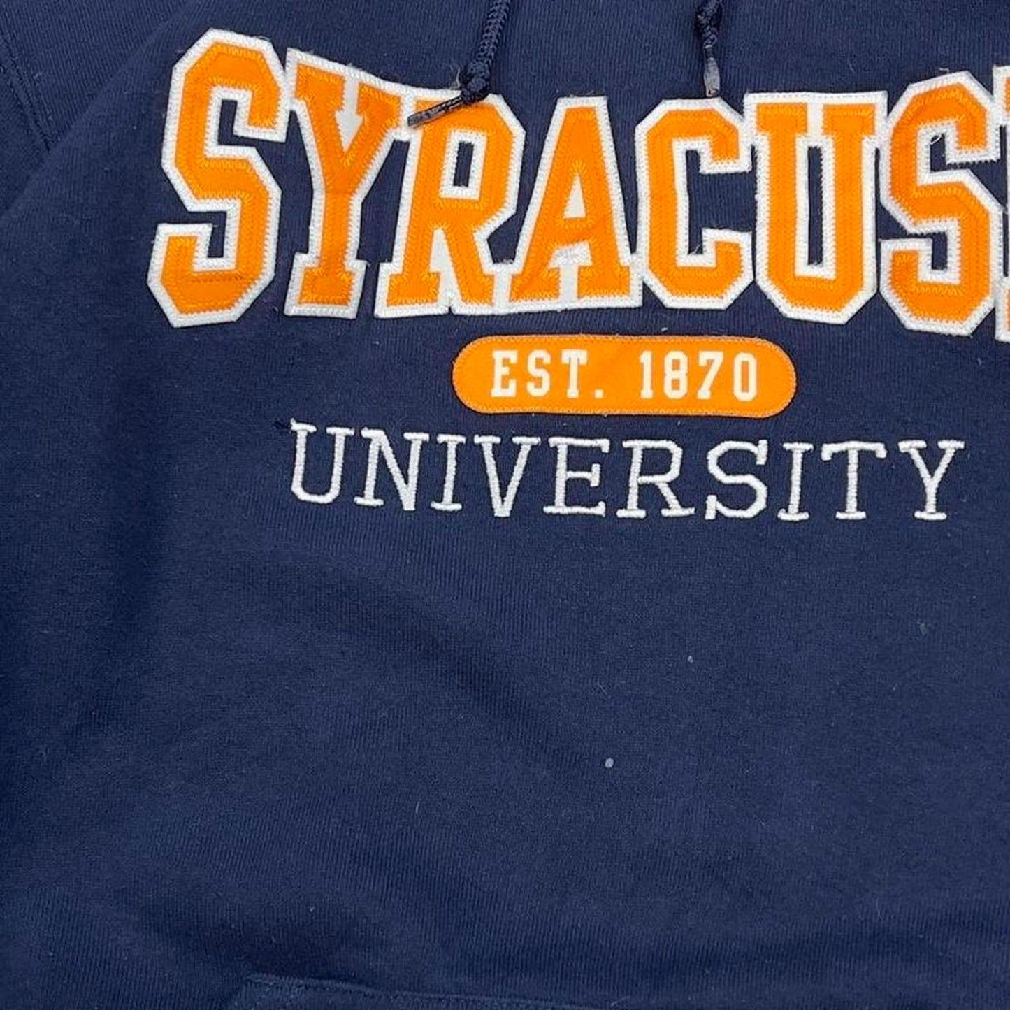 Navy vintage Russel hoodie Medium Thick pullover jumper Syracuse University