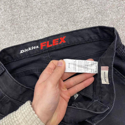 Y2K 00s Dickies carpenter pants black Canvasy flex workwear skater style cargos utility