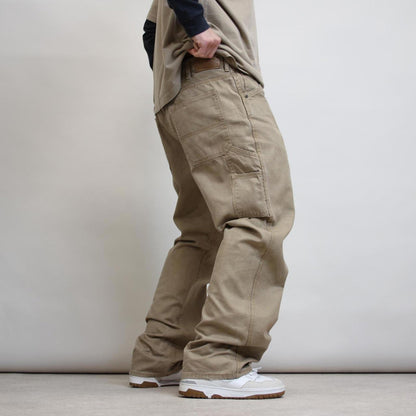Schmidt carpenter jeans W38L34 khaki canvas loose skater cargos