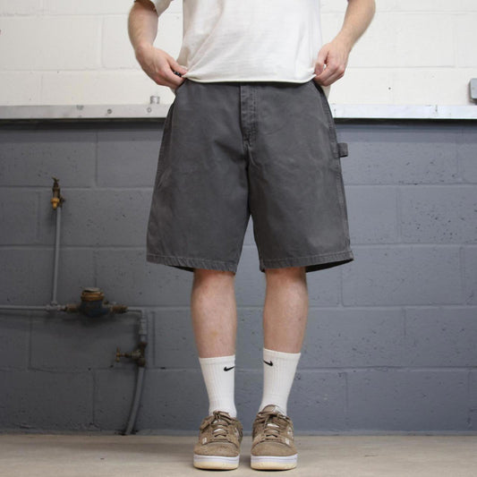 Grey Wrangler carpenter shorts W38 Loose canvas skate style shorts