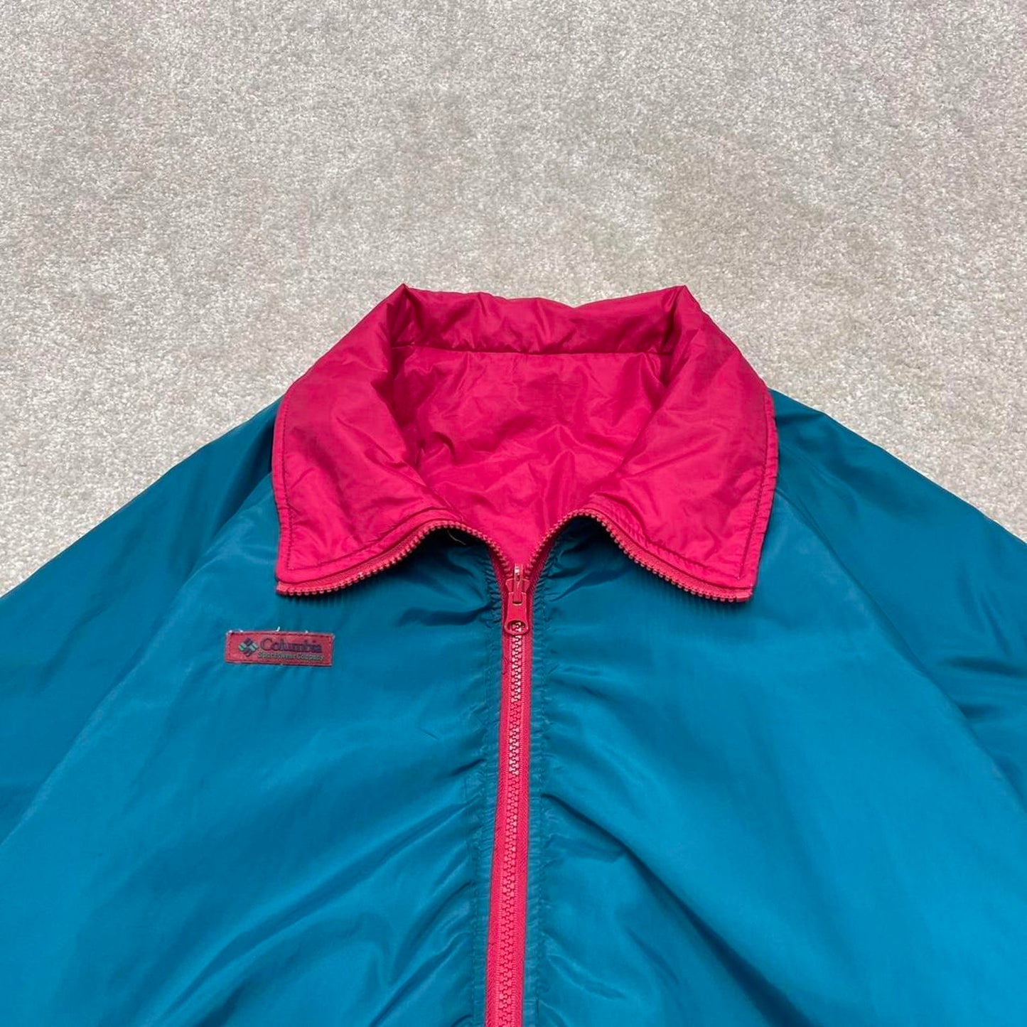 00s reversible Columbia technical jacket L men's blue pink y2k style windbreaker autumn