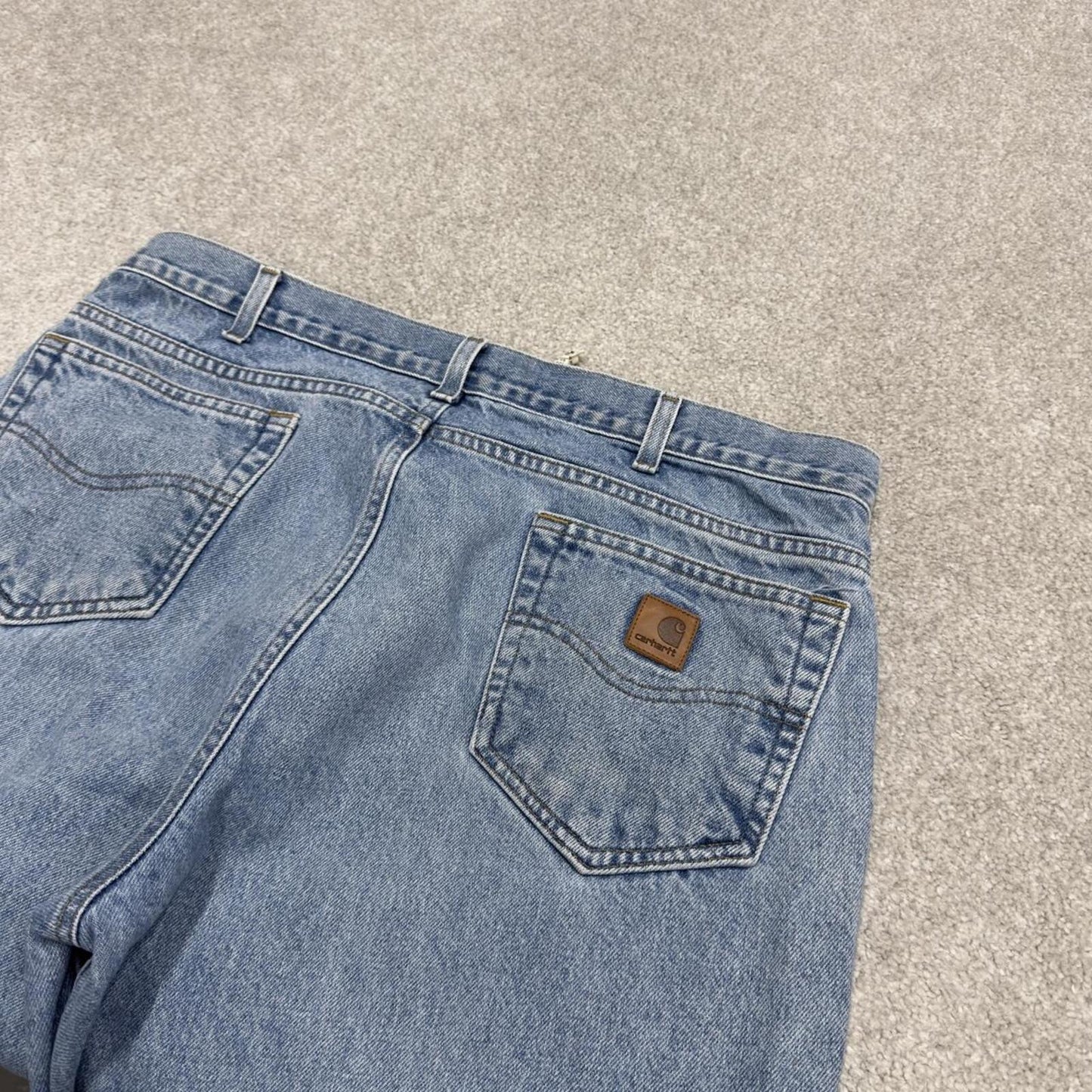 Y2K Carhartt work jeans blue Loose 100% cotton denim skate style work pants