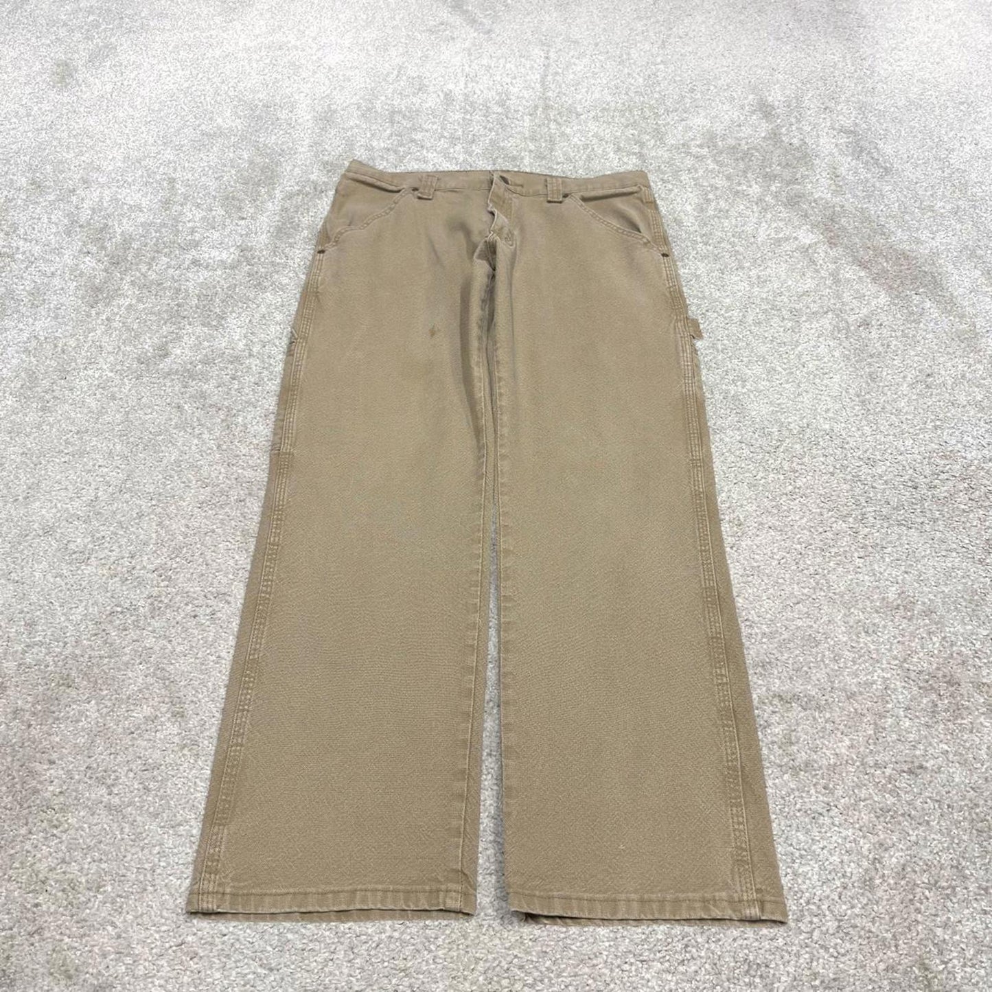 Wrangler carpenter jeans skater workwear W32L30 loose khaki denim cargo casual pants