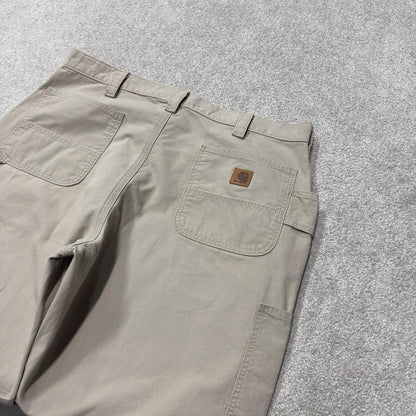 Carhartt baggy carpenter pants Y2K beige Loose fit skater cargo work pants utility
