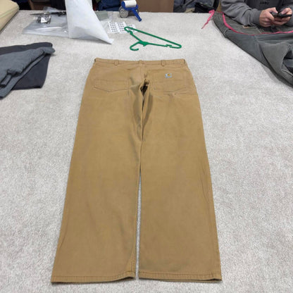 90s vintage Carhartt carpenter pants W38L32 Mens beige relaxed y2k style canvasy cargos trousers