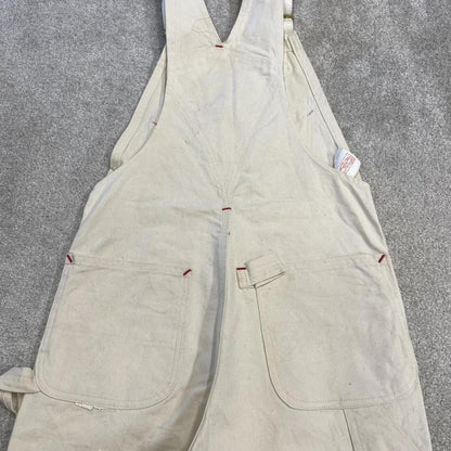 Vintage Carhartt dungarees white painter overalls Bib & brace utility workwear farmer