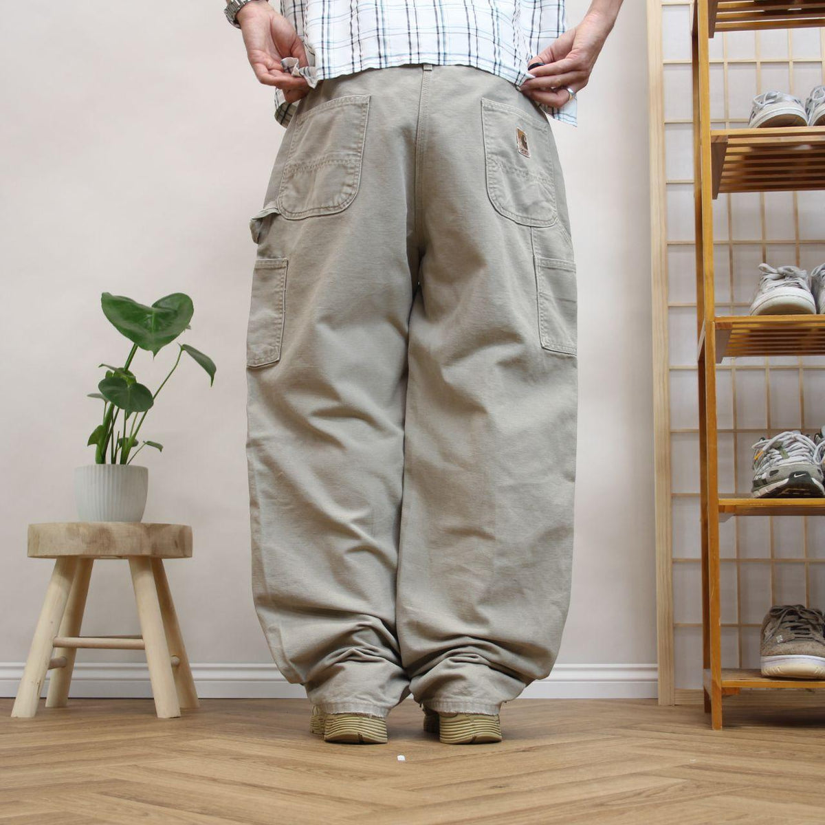 Vintage baggy Carhartt carpenter jeans y2k Loose utility workwear skate cargo trousers