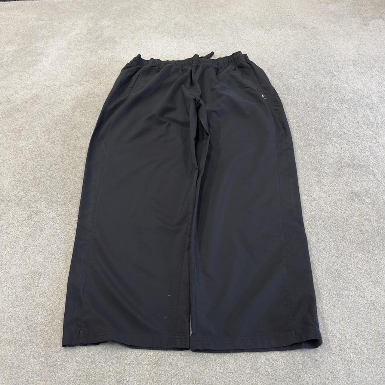 FILA baggy tracksuit bottoms wide leg black