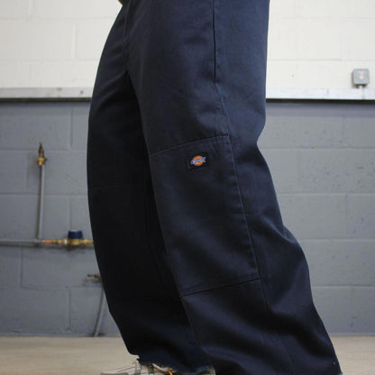 Y2k baggy Dickies double knee work pants navy Loose wide-leg chino style skate trousers