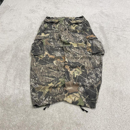 Baggy camo cargo pants brown RedHead Mossy Oak lightweight Rayon floaty camouflage cargos