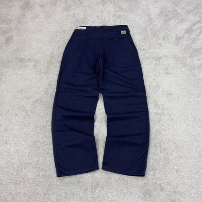 Navy Carhartt FR pants W28L30 90s skater style fire resistant work trousers
