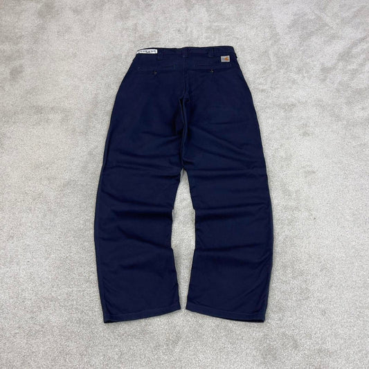 Navy Carhartt FR pants W28L30 90s skater style fire resistant work trousers
