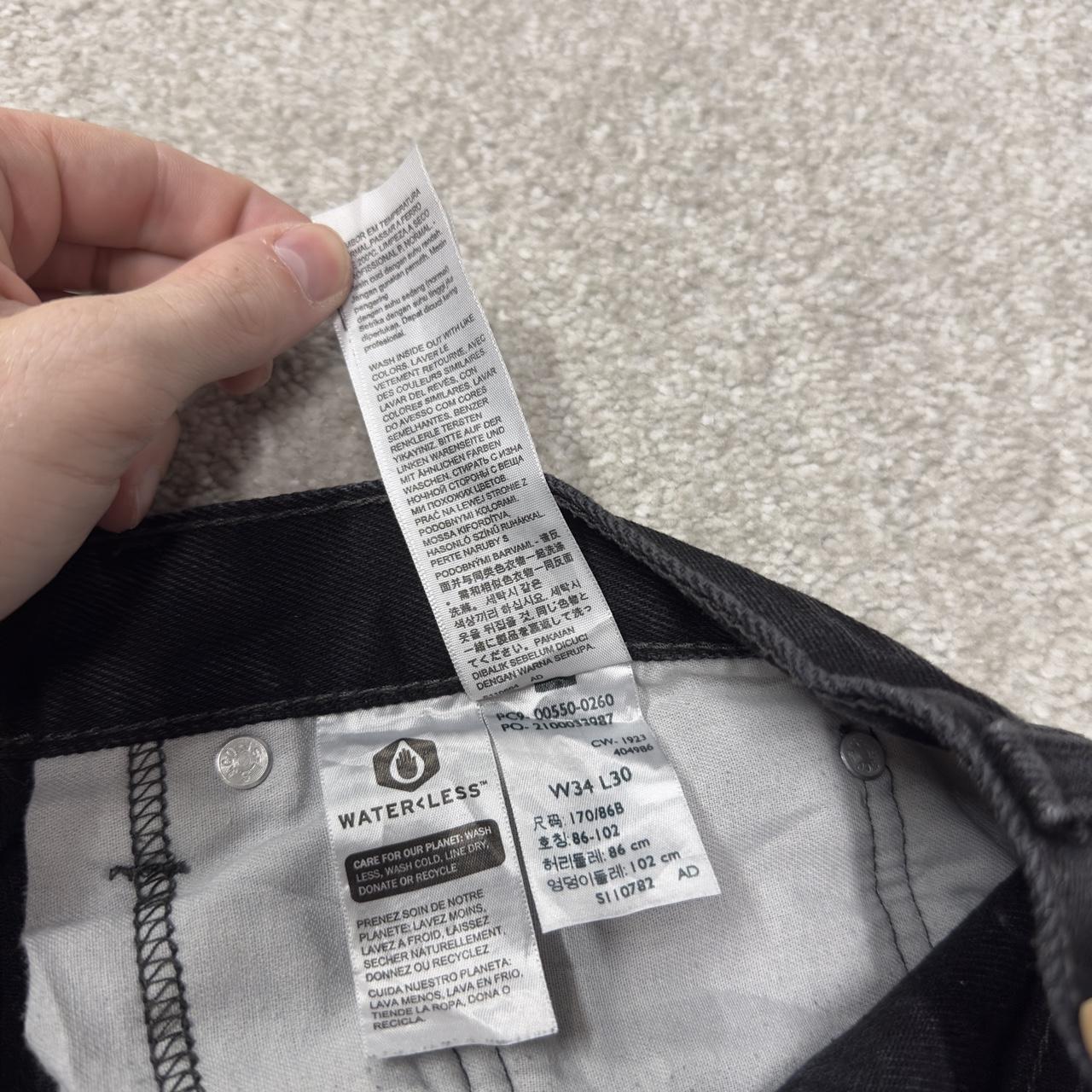 Black Levi’s 550 jeans Y2K W32L28 Levi’s 550 straight leg surf style pants red tab logo