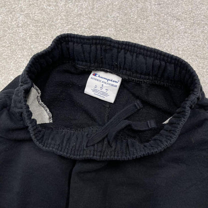 Y2k Champion sweatpants joggers Small cuffed black Straight fit embroidered tracksuit bottoms