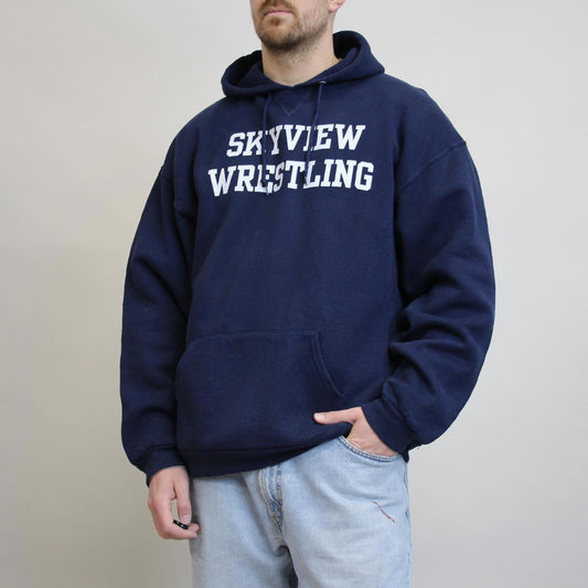 Navy vintage Russell hoodie XXL